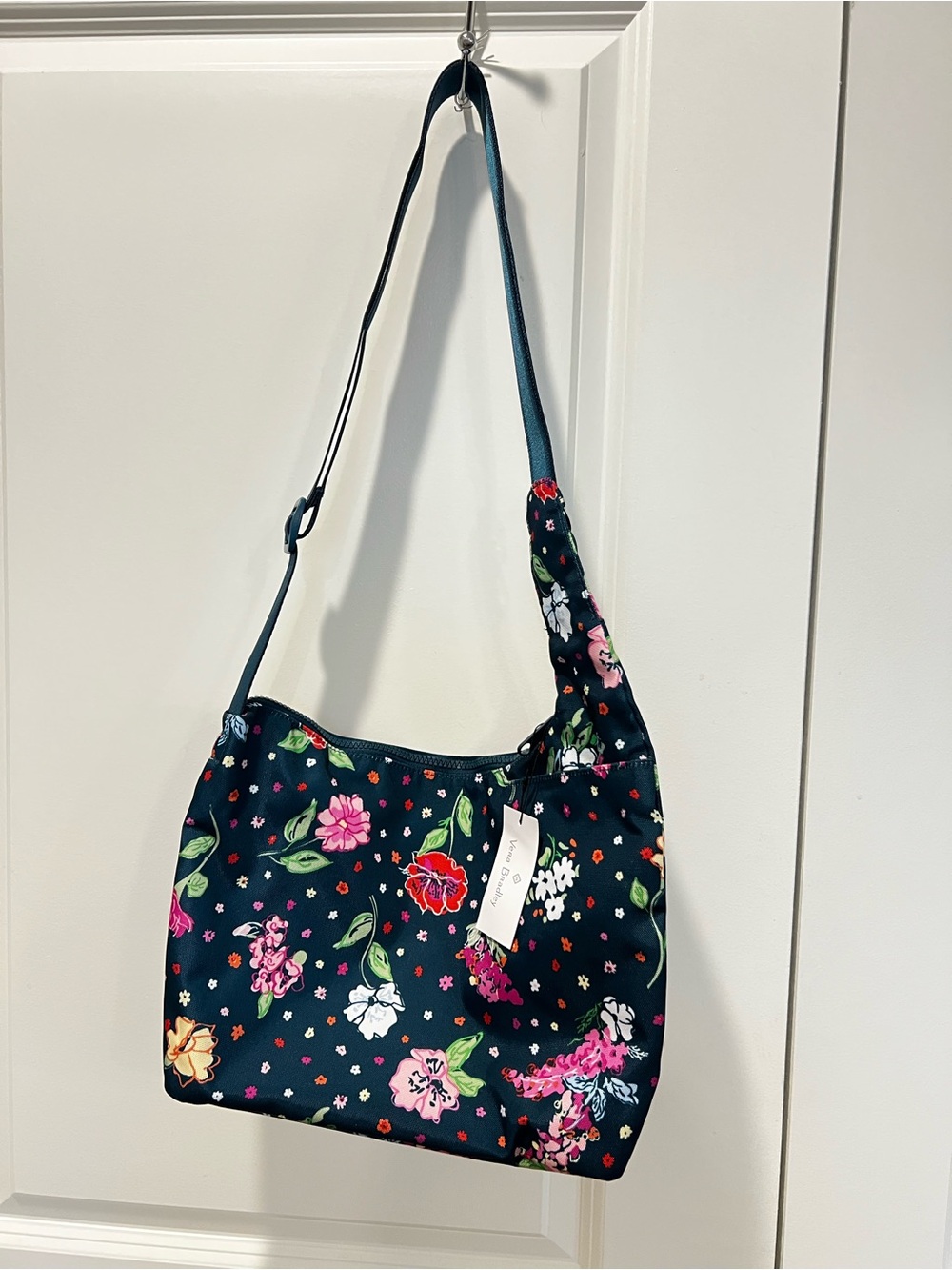 Vera Bradley Reactive Navy Floral Crossbody Bag - Picture 6 of 9